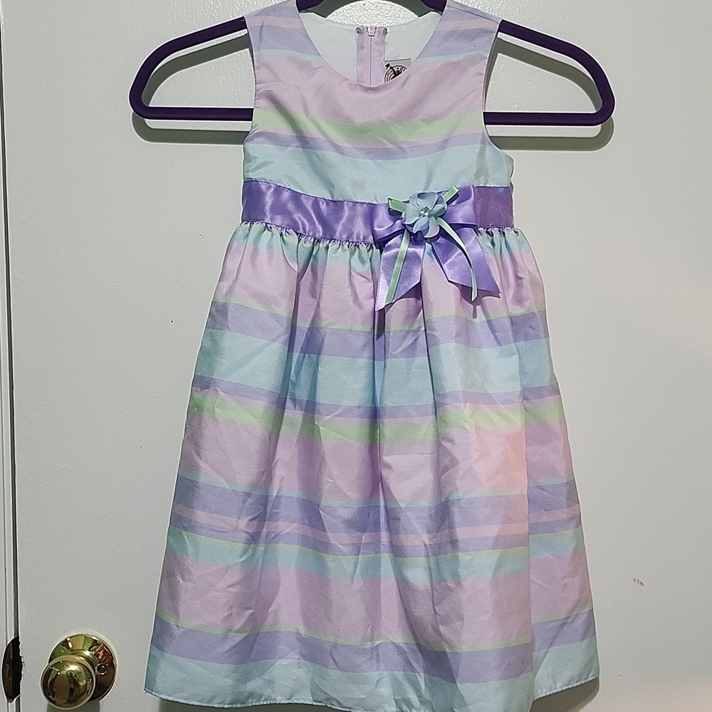 Girls Pastel Plaid Dress Size 4T